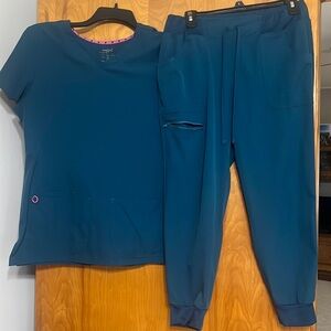 heart soul scrub set (teal)